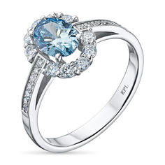 Кольцо из белого золота э0912кц10220014_blue ЭПЛ Даймонд