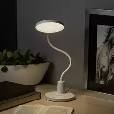 Настольная лампа светодиодная Эра LED-501-10W-W нейтральный белый свет цвет белый, с регулировкой яркости ERA