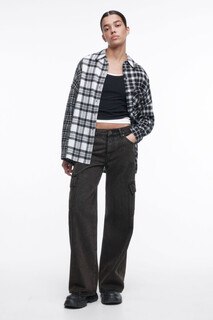 блузка женская Рубашка oversize клетчатая в стиле пэчворк Befree