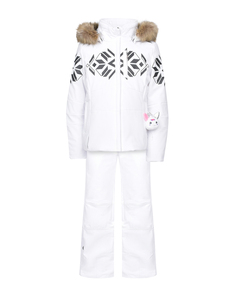 Белый горнолыжный комплект с курткой и брюками Poivre Blanc детский