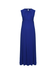 Синее платье с вырезом на спине Pietro Brunelli