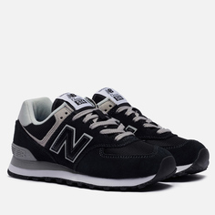 Женские кроссовки New Balance WL574EVB, цвет чёрный, размер 40 EU