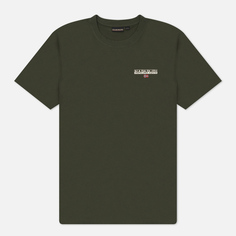 Мужская футболка Napapijri S-Ice, цвет зелёный, размер XXL