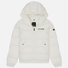 Женский пуховик Napapijri A-Box Hooded, цвет белый