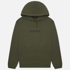 Мужская толстовка Napapijri Box Hoodie Loose Fit, цвет зелёный, размер M