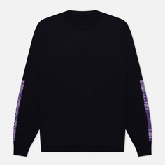Мужской свитер SOPHNET. Bandana Sleeve Patched Crew Neck, цвет синий