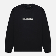 Мужская толстовка Napapijri Box Crew Neck Loose Fit, цвет чёрный