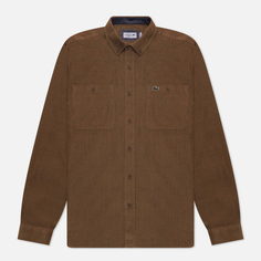 Мужская рубашка Lacoste Regular Fit Button-Down, цвет коричневый, размер 43