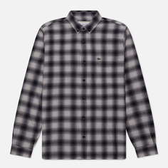 Мужская рубашка Lacoste Cotton/Wool Blend Checked Flannel, цвет серый, размер 39