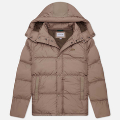 Мужской пуховик Lacoste Embroidered Crocodile Tonal, цвет бежевый
