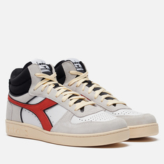 Мужские кроссовки Diadora Magic Basket Demi Cut Suede Leather, цвет белый, размер 45.5 EU