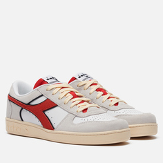 Мужские кроссовки Diadora Magic Basket Low Suede Leather, цвет белый, размер 42 EU