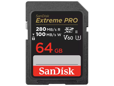 Карта памяти 64Gb - SanDisk Extreme Pro SDXC UHS-II V60 SDSDXEP-064G-GN4IN