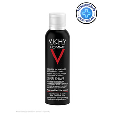 VICHY Homme Пена для бритья для мужчин против раздражения кожи с термальной водой, стеариновой и салициловой кислотой