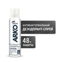 Дезодорант-спрей ARKO Антибактериальный дезодорант спрей для мужчин Crystal 150