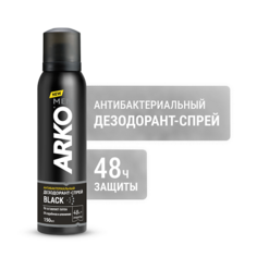 Дезодорант-спрей ARKO Антибактериальный дезодорант спрей для мужчин Black 150