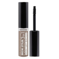 Гель для бровей LUXVISAGE Гель-корректор для бровей с микрофиброй "Brow styler"3in1