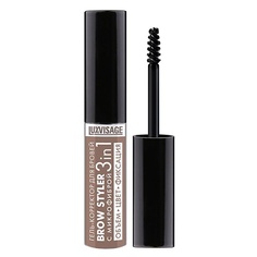 Гель для бровей LUXVISAGE Гель-корректор для бровей с микрофиброй "Brow styler"3in1