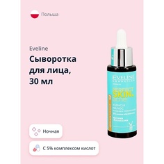 EVELINE Сыворотка для лица PERFECT SKIN ACNE ночная с 5% комплексом кислот 30