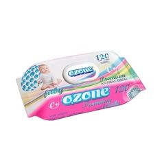 Салфетки для тела OZONE Влажные Салфетки для детей с экстрактом ромашки Антибактериальные Premium 120