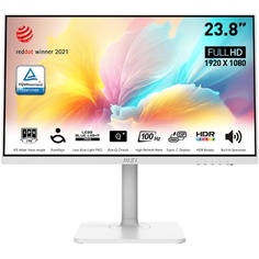 Монитор 23,8" MSI Modern MD2412PW 9S6-3PA59H-096 1920x1080, 16:9, IPS, 100Hz, 1ms, 1000:1, 300cd, 178гр/178гр, HDMI, USB-C, white