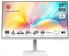 Монитор 27" MSI Modern MD272QXPW 9S6-3PB19H-225 2560x1440, 16:9, IPS, 100Hz, 1ms, 1000:1, 400cd, 178гр/178гр, HDMI, DP, 2*USB Type-A, USB Type-B, USB