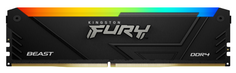 Модуль памяти DDR4 16GB (2*8GB) Kingston FURY KF432C16BB2AK2/16 Beast RGB Black XMP 3200MHz CL16 1RX8 1.35V 288-pin 8Gbit