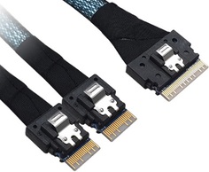 Кабель Intel CYPCBLSLAIC2RV 720mm cable, add-in card x8 SlimSAS connector to Midplane card 2 x4 SlimSAS connectors