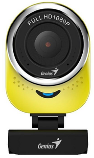 Веб-камера Genius QCam 6000 32200002403 yellow, 1080p Full HD, вращается на 360°, универсальное крепление, микрофон, USB