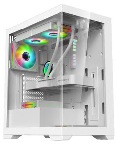 Корпус ATX 1STPLAYER MIKU Mi7 Mi7-WH-2F1R-W-1F1-W белый, без БП, боковая панель из закаленного стекла, USB3.0, USB2.0, audio