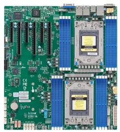 Материнская плата EATX Supermicro MBD-H12DSI-N6-B (2*SP3, 16*DDR4(3200MHz), 10*SATA 6G, 2*SATADOM, 4*NVMe, 6*PCIE, 2*Glan, IPMI lan, 4*USB 3.0, 2*USB
