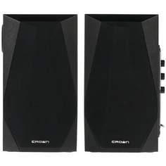 Компьютерная акустика 2.0 Crown CMS-506 CM000003068 220V, 50W; управление Volume/Treble/Bass, длина аудио-кабеля и питания 2м, jack out