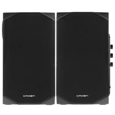 Компьютерная акустика 2.0 Crown CMS-508 CM000003070 220V, 50W; управление Volume/Treble/Bass, длина аудио-кабеля и питания 2м.