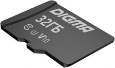 Карта памяти MicroSDHC 32GB Digma CARD10 DGFCA032A01 V10 + adapter