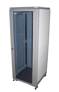 Шкаф напольный 19", 36U TWT TWT-CBE-36U-6x8 Eco, 600х800х1805 мм серый, дверь стекло