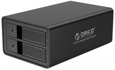 Док-станция Orico ORICO-9528U3-EU-BK-BP-RU для 3,5" HDD/SSD с двумя отсеками, SATA, USB-B 3.0, черный
