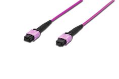 Кабель Lanmaster LAN-12M-12M/OM4B-15 12 волокон OM4, тип B (Key Up-Key Up), низкие потери, LSZH, 15 м, розовый