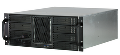 Корпус серверный 4U Procase RE411-D8H5-A-45 8x5.25+5HDD,черный,без блока питания,глубина 450мм,MB ATX 12"x9,6"