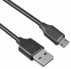 Кабель интерфейсный USB 2.0 Buro BHP MICROUSB 1M FLAT black micro USB B (m) USB A(m) 1м черный плоский 409281