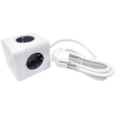 Удлинитель RocketSocket Cube Extended 1405, белый-серый (GNS1405)