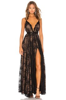 Платье Michael Costello x REVOLVE Paris Gown, черный