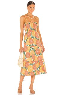 Платье миди FAITHFULL THE BRAND Shaloom, цвет Mariposa Floral Print