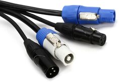 Accu-Cable AC3PPCON6 Комбинированный 3-контактный кабель DMX и кабель Power Link с блокировкой — 6 футов