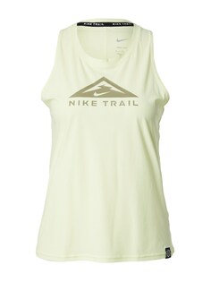 Спортивный топ Nike TRAIL, хаки/светло-зеленый