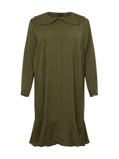 Рубашка-платье Zizzi LARU, темно-зеленый