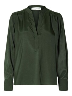 Блузка SELECTED FEMME, темно-зеленый