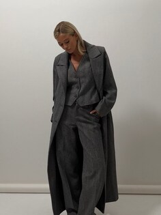 Межсезонное пальто NA-KD Influencer, серый