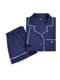 Пижама Polo Ralph Lauren Short Sleeve PJ Set, темно-синий