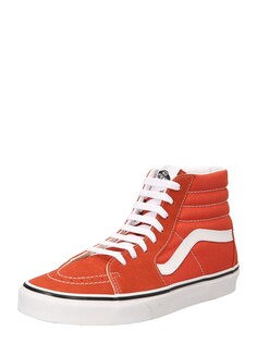 Высокие кроссовки Vans, оранжево-красный