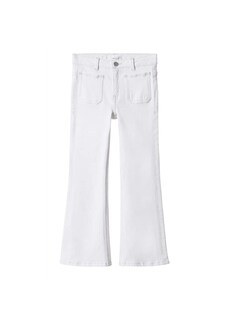 Расклешенные джинсы MANGO KIDS, белый